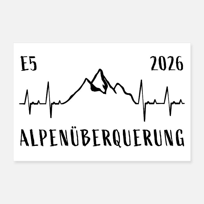Alpenüberquerung E5 2026 Poster 60x40 cm