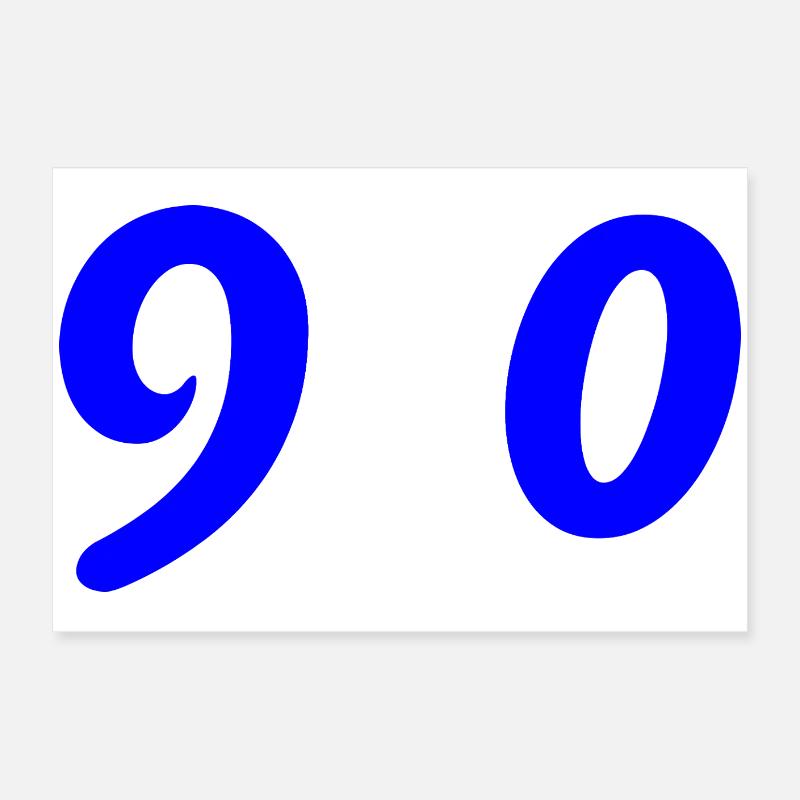90. 90 ANS. 90e ANNIVERSAIRE. ANNIVERSAIRE 90 ANS. Poster 60 x 40 cm
