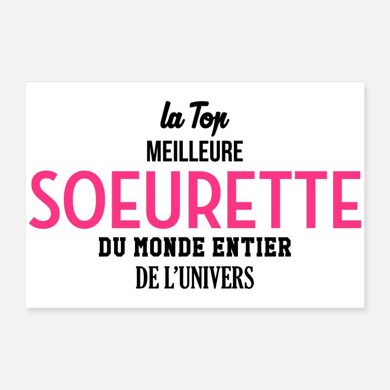 Soeur / Soeurette / Sœur / Sœurette / Bébé Poster 24" x 16" (60x40 cm)