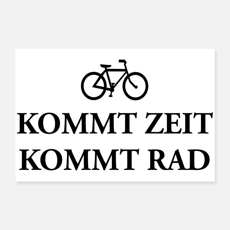 Venez à vélo temps T-Shirts Poster 60 x 40 cm