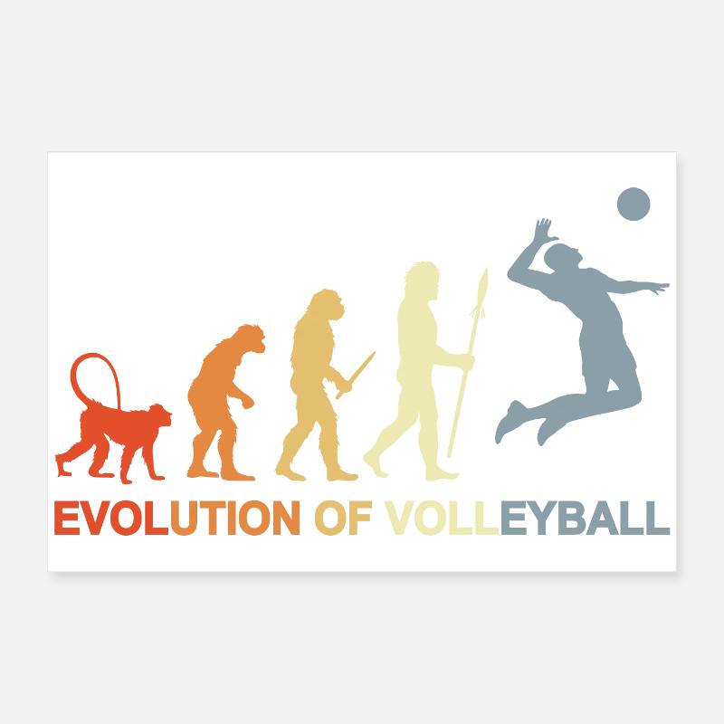 Évolution d’un joueur de volley-ball Poster 60 x 40 cm