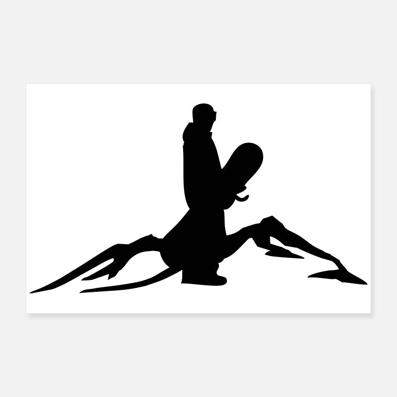 Mountain snowboarder Poster 24" x 16" (60x40 cm)