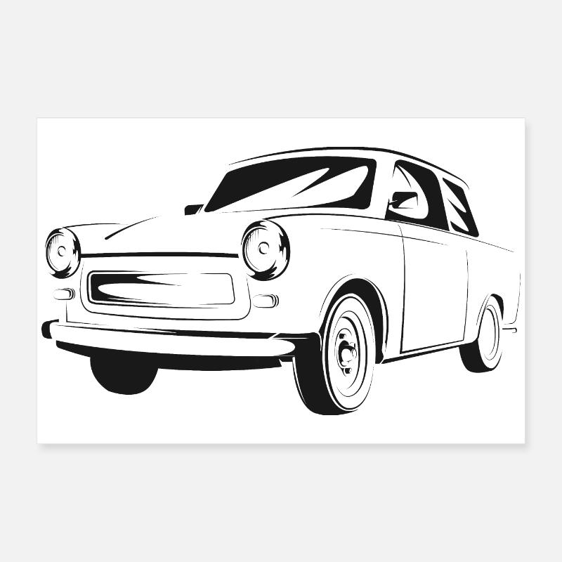 601 GDR Symbole d’histoire Trabi Oldtimer Poster 60 x 40 cm