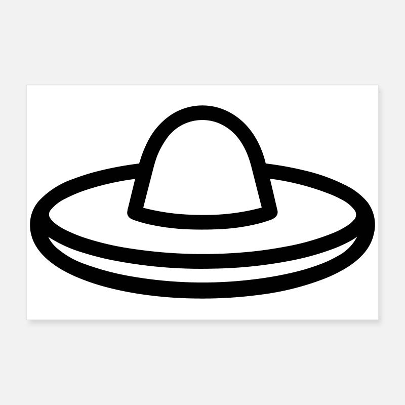 chapeau mexicain Poster 60 x 40 cm