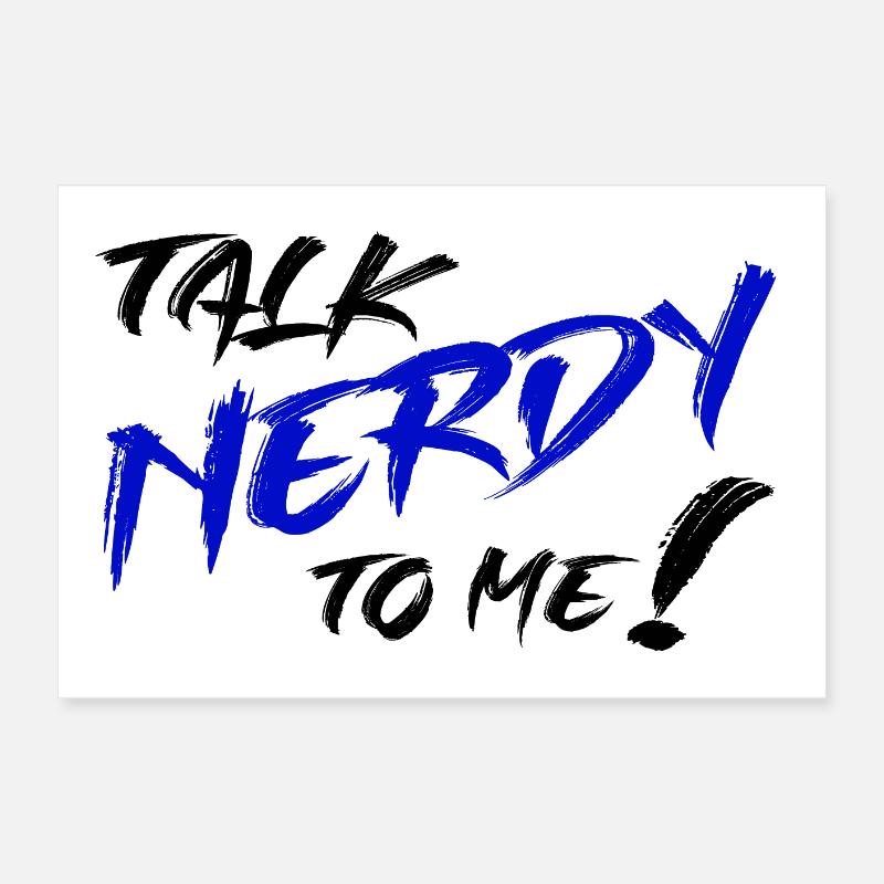 Nerd Graffiti Blue Poster 24" x 16" (60x40 cm)