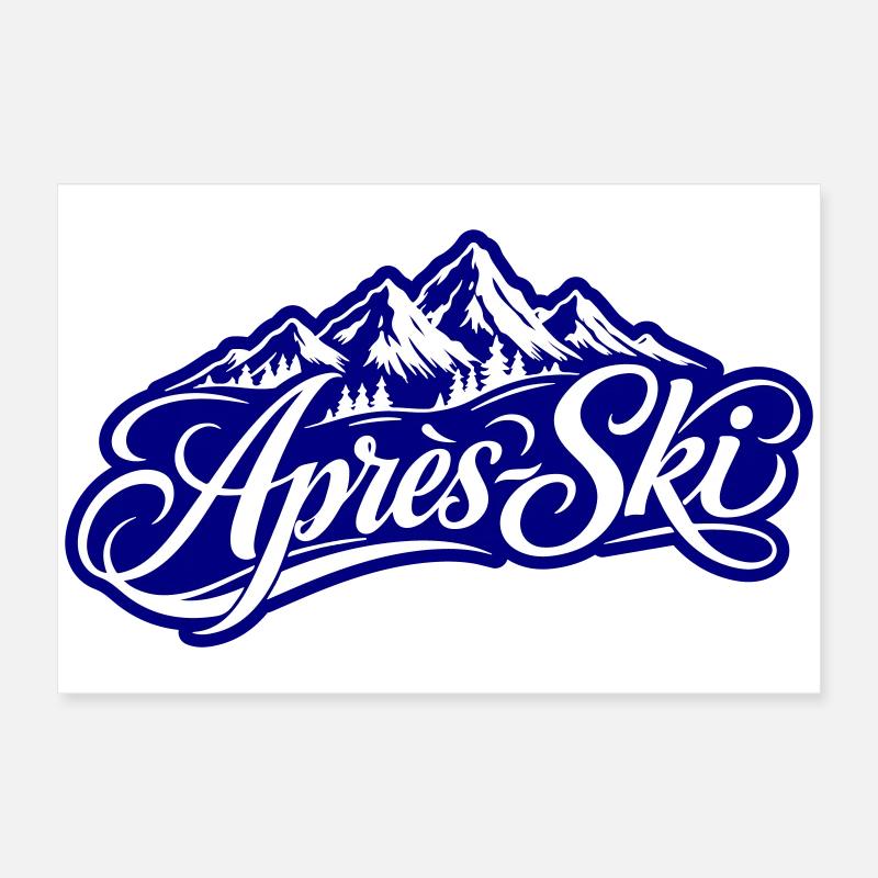 Après-ski mountains Poster 24" x 16" (60x40 cm)