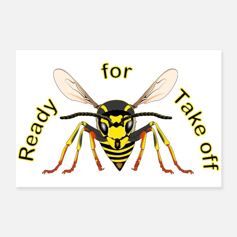 Wasp Ready for Take off Poster 24" x 16" (60x40 cm)