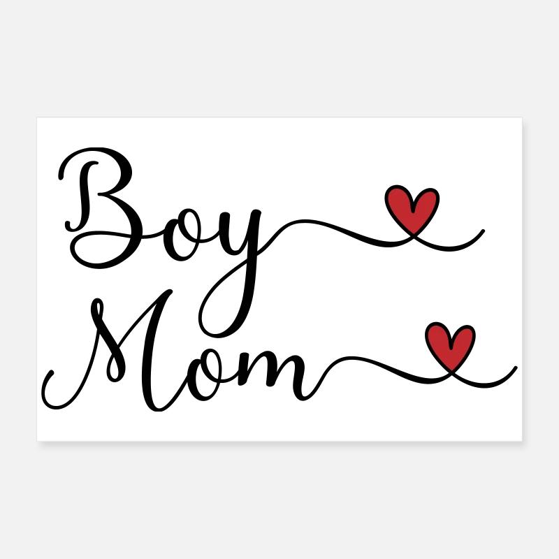 Boy mom Poster 60x40 cm