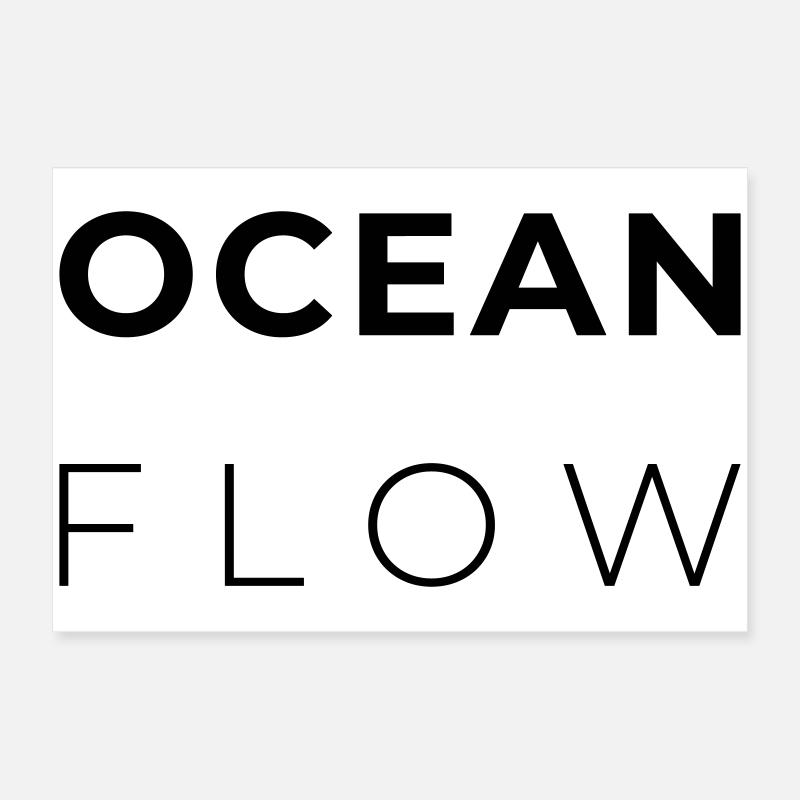 OCEAN FLOW – Minimalistisches Atlantikdesign Poster 60x40 cm