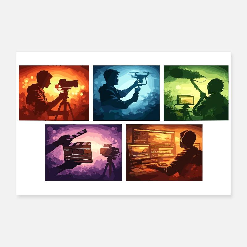 Production de scènes de caméra Poster 60 x 40 cm