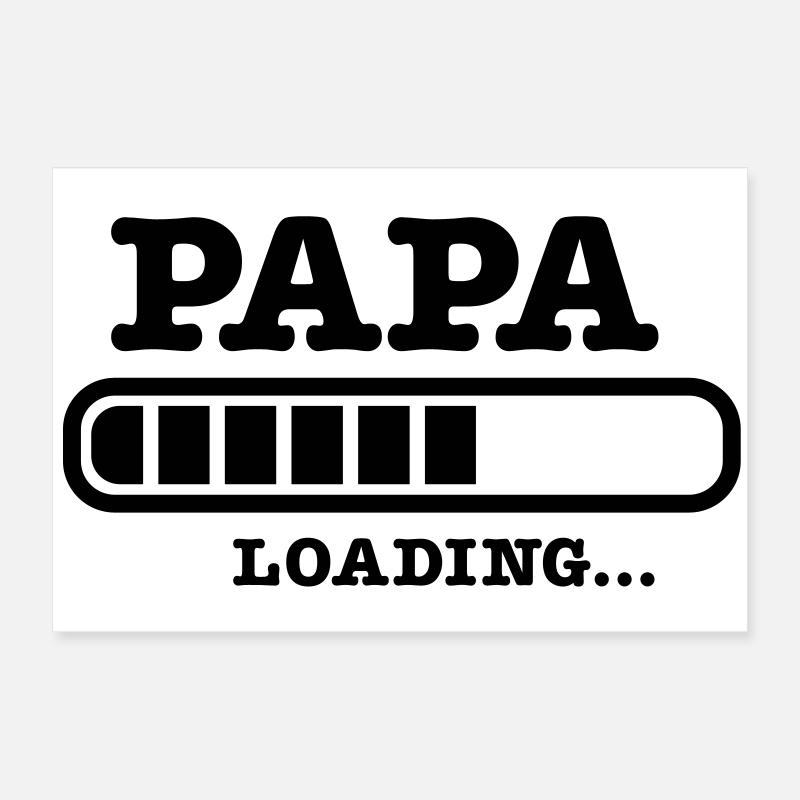 papa père chargement bébé Poster 60 x 40 cm
