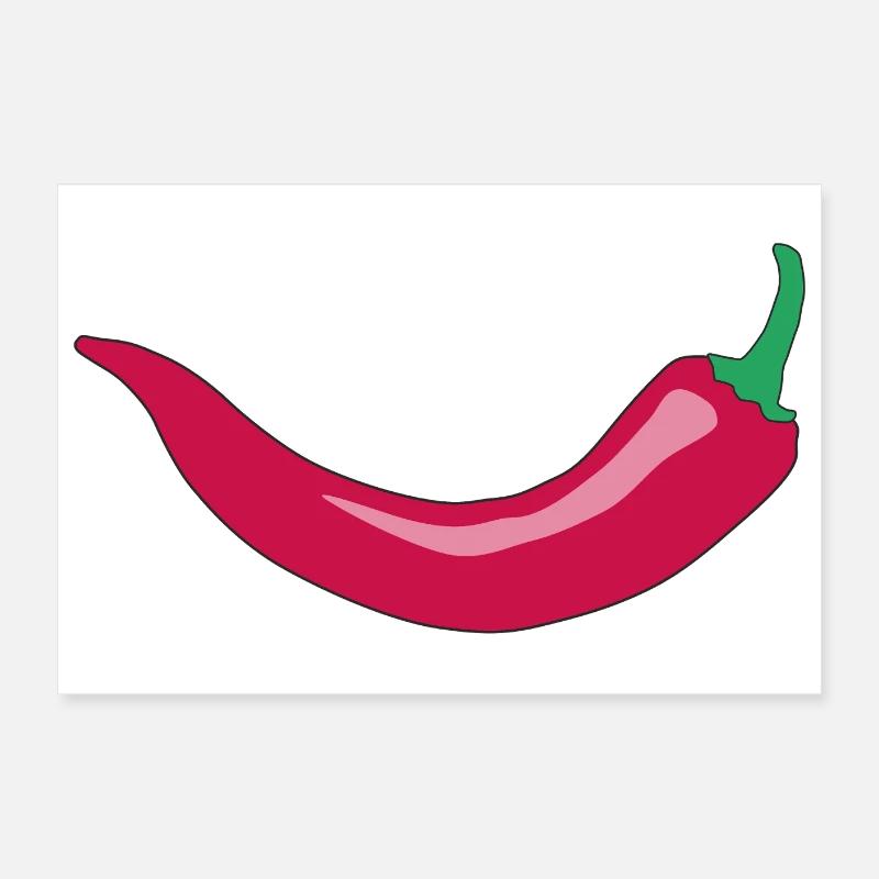 Red Chili Smile Poster 60x40 cm
