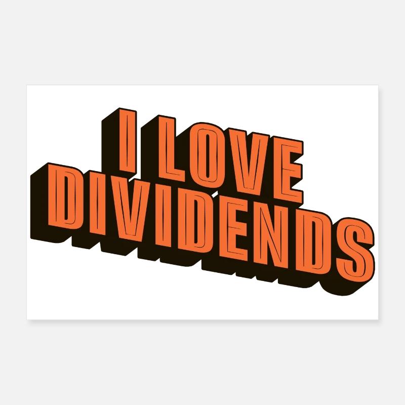 J’adore les dividendes Poster 60 x 40 cm