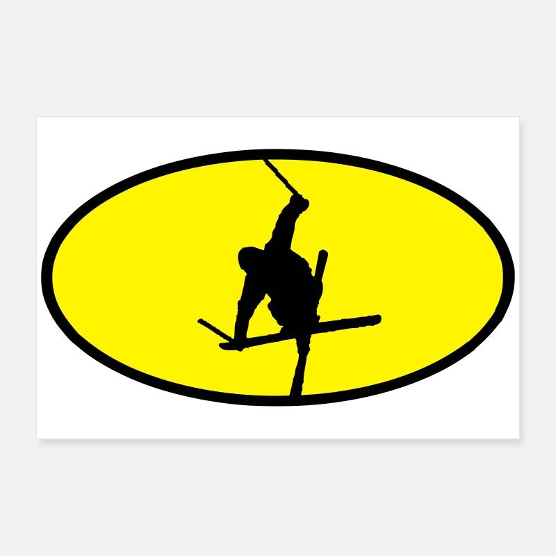 Logo de freestyle ski Poster 60 x 40 cm