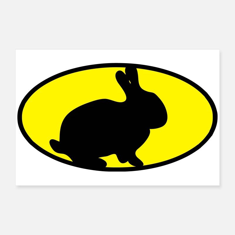 Logo lapin Poster 60 x 40 cm