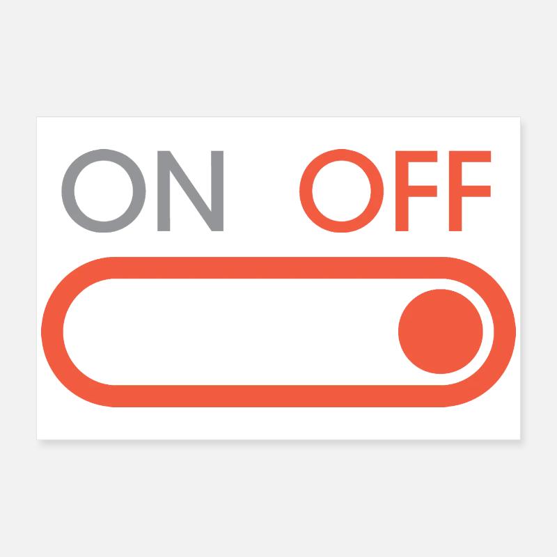 off button - Gaming und Streaming Poster 60x40 cm
