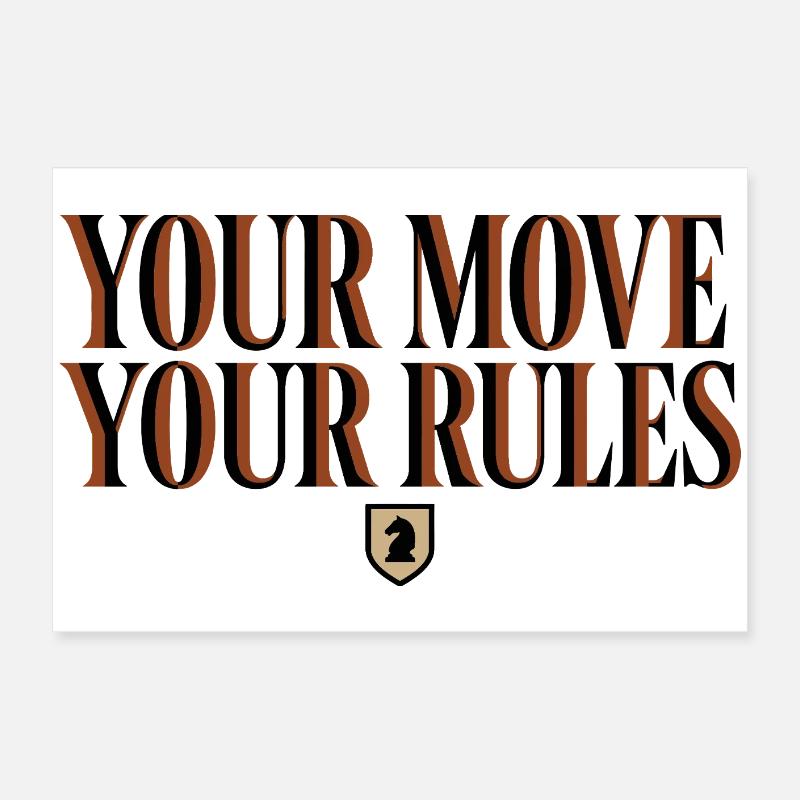 Chess Your Move Your Rules – Cavalier Design Poster 60x40 cm