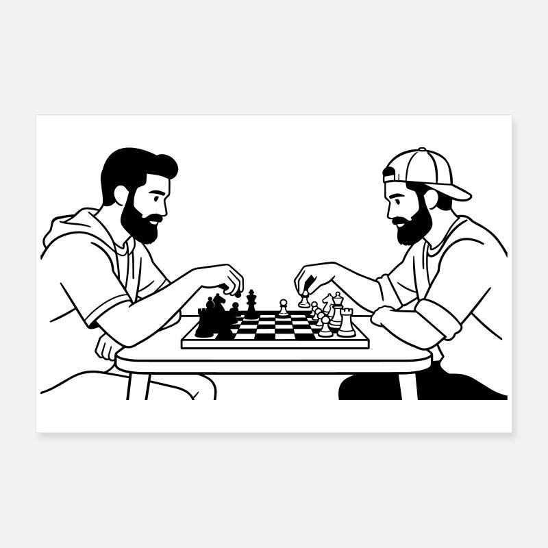 échecs Poster 60 x 40 cm