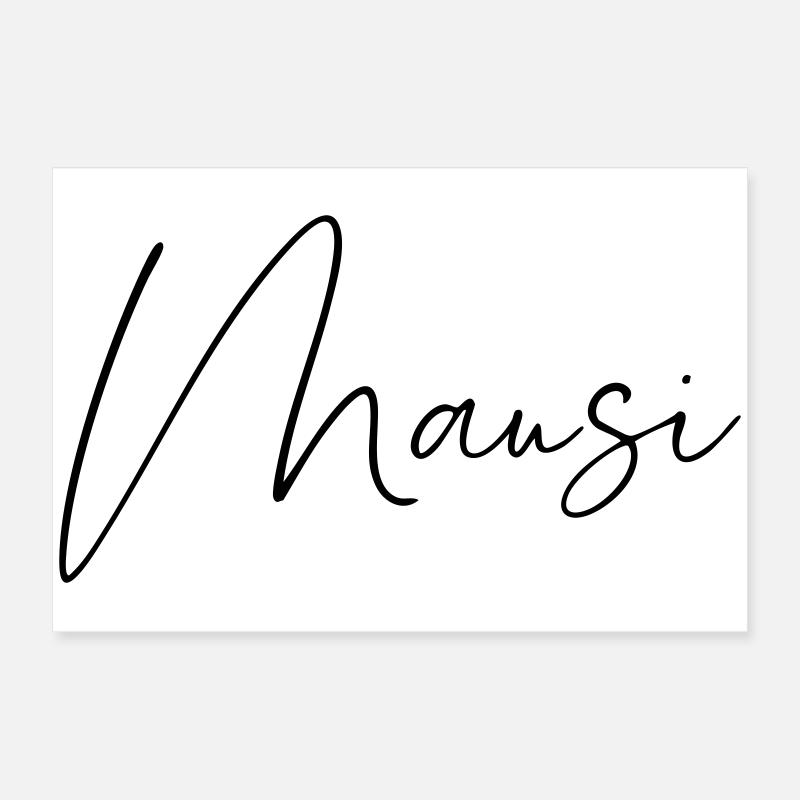 Mausi / Handwriting Design Poster 24" x 16" (60x40 cm)
