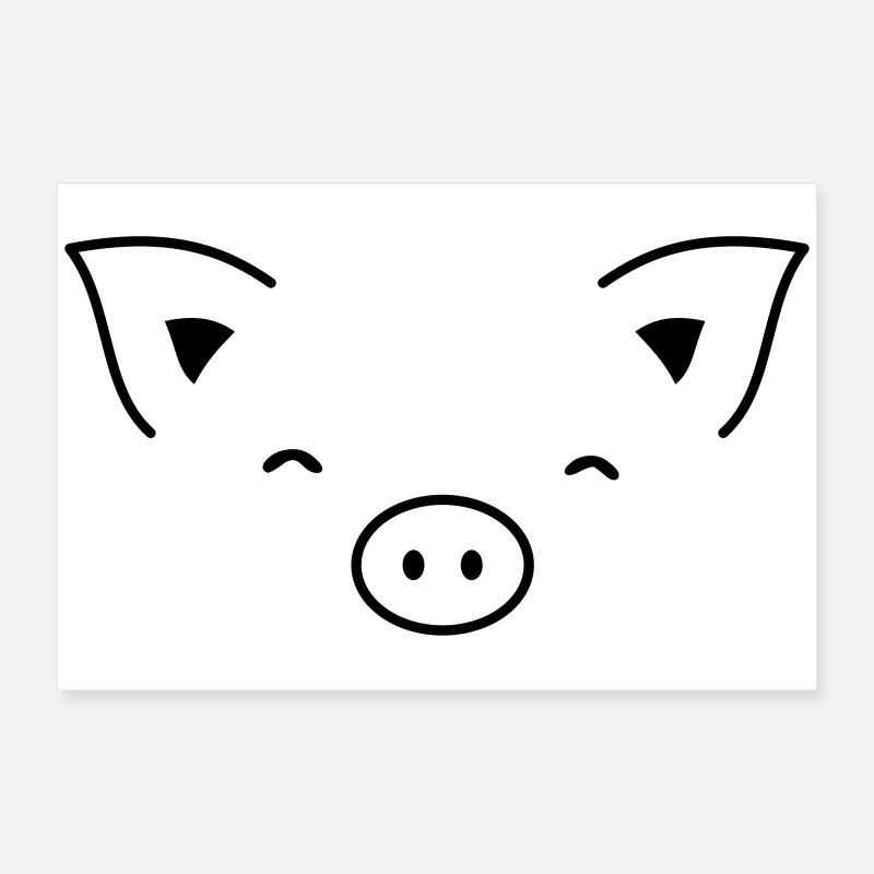 Pig piglet sow Poster 24" x 16" (60x40 cm)