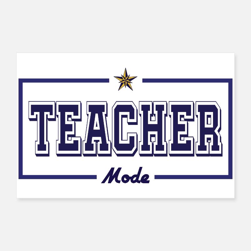 Lehrermodus ( Englisch ) Poster 60x40 cm