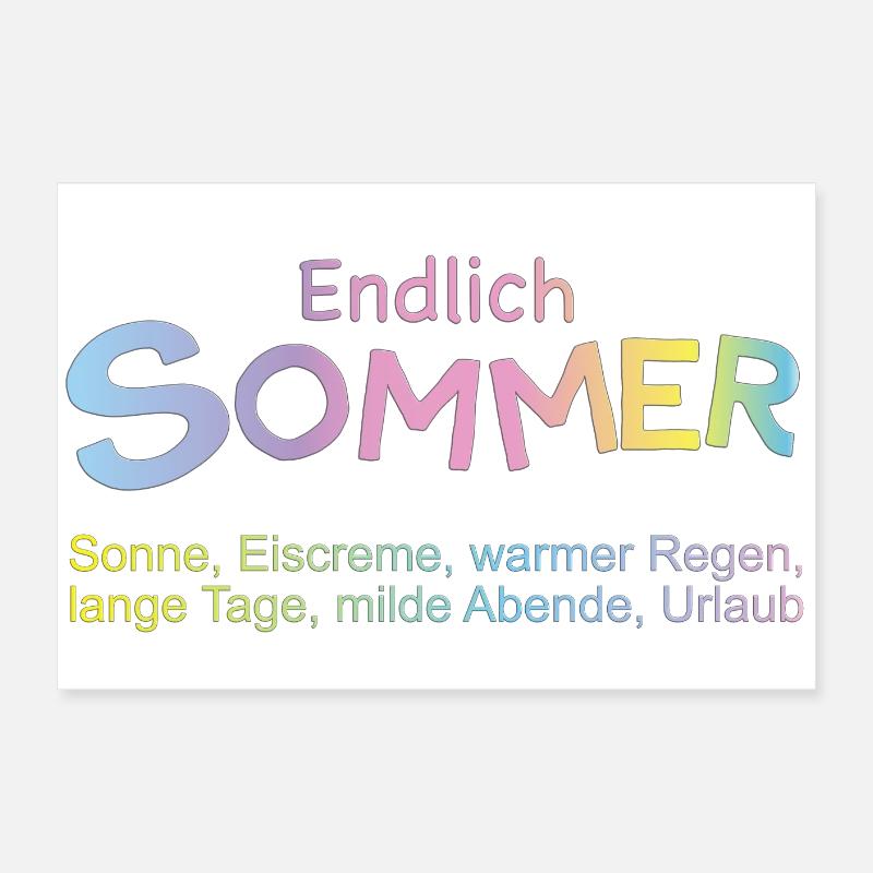 Endlich Sommer: Pastellfarben Poster 60x40 cm