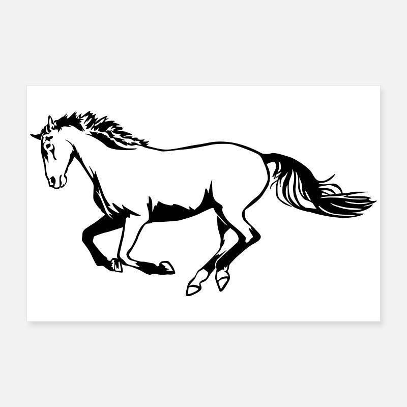 Galloping horse Poster 24" x 16" (60x40 cm)