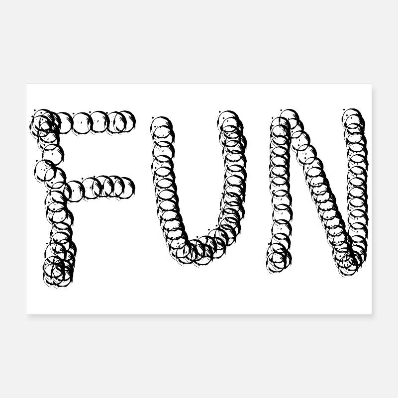 FUN LETTERING Poster 24" x 16" (60x40 cm)