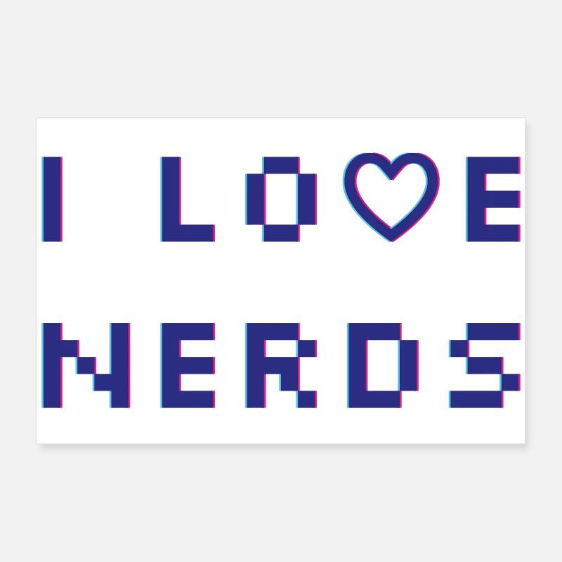 Amo i nerd Poster 60x40 cm