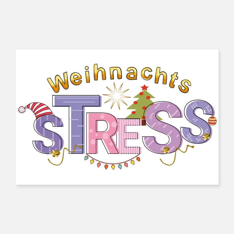 Le stress de Noël Poster 60 x 40 cm