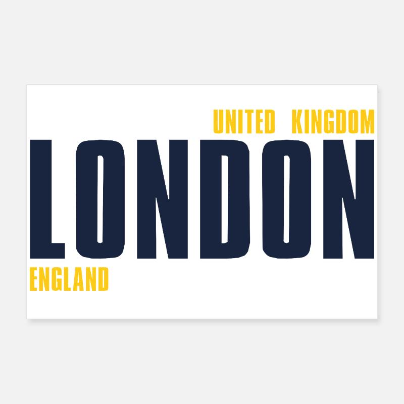 London – England Lyric Design Poster 24" x 16" (60x40 cm)