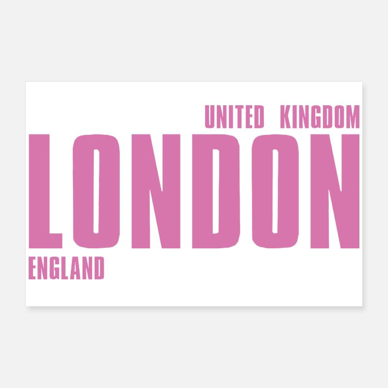 Mot Rose de Londres Poster 60 x 40 cm