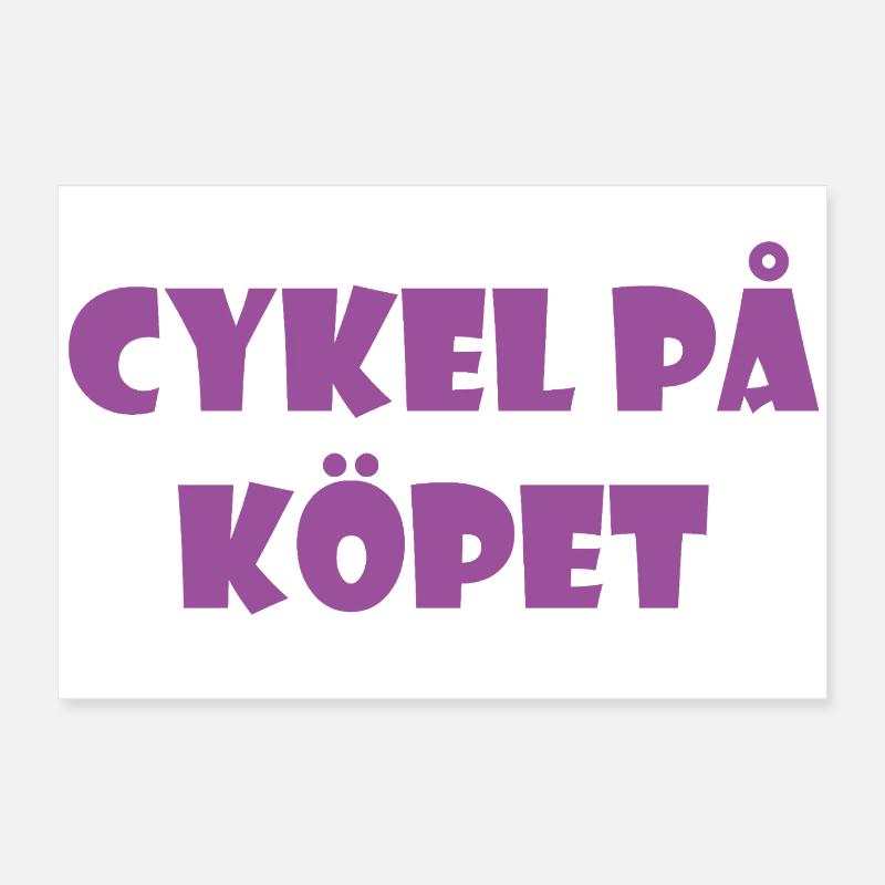 Bicycle in the Bargain – Conception de texte Poster 60 x 40 cm