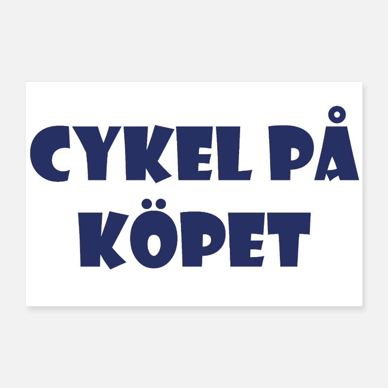 Bicycle in the Bargain – Conception de texte Poster 60 x 40 cm
