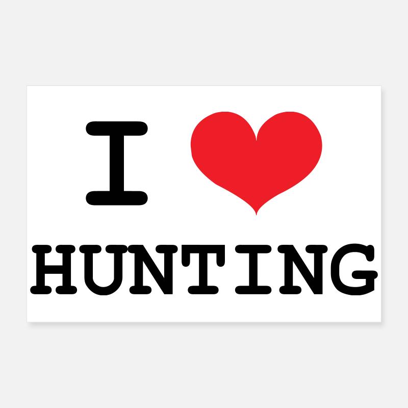 J’aime chasser - chasse Poster 60 x 40 cm