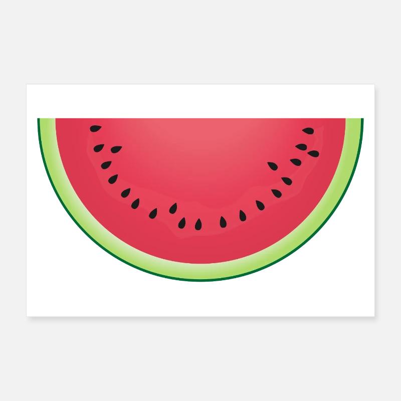 Saftige Wassermelonenscheibe Poster 60x40 cm