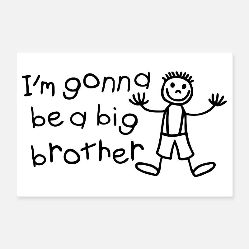 Ich werde ein großer Bruder sein Poster 60x40 cm
