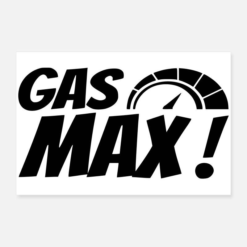 Gas max! Erdrosseln! Machen Sie Geschwindigkeit! Rennen * Poster 60x40 cm