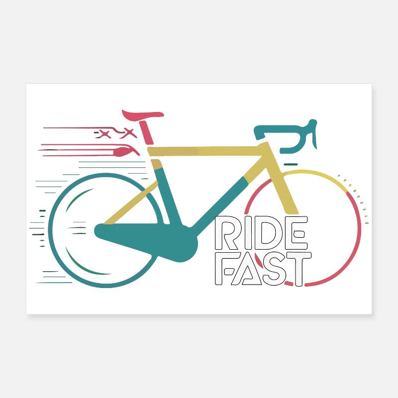 Conception d’impression de vélo de vitesse vive Poster 60 x 40 cm