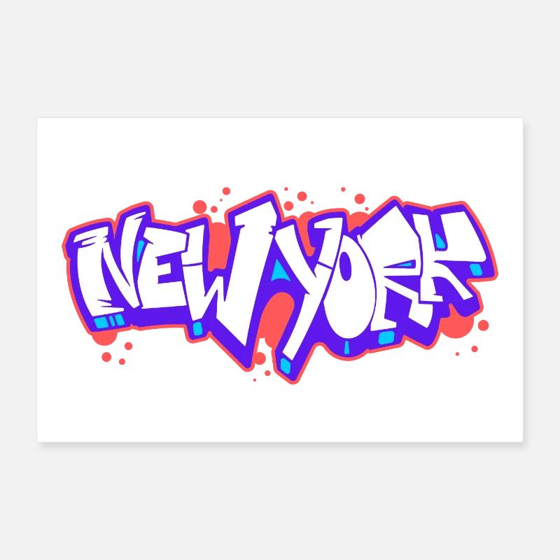 Graffiti horizontal de New York 1 Poster 60 x 40 cm
