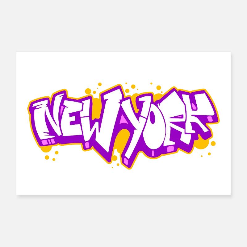 Graffiti horizontal de New York 3 Poster 60 x 40 cm