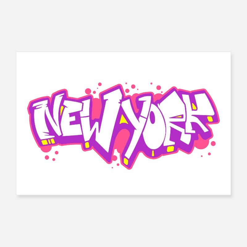 New York Horizontales Graffiti 2 Poster 60x40 cm
