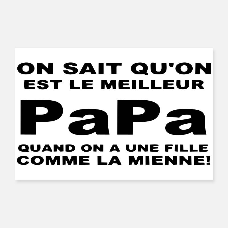 Meilleur papa Poster 60 x 40 cm