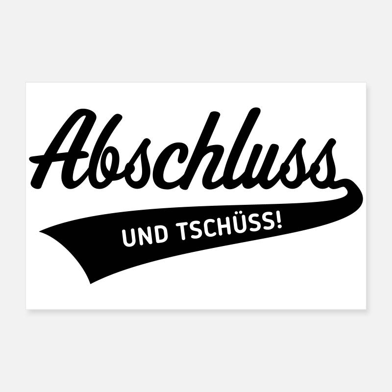 Conclusion – and bye! (Graduation / Black) Poster 24" x 16" (60x40 cm)