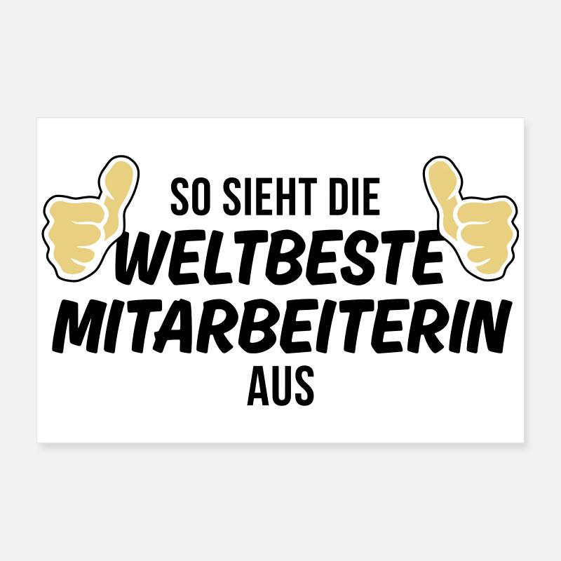 die weltbeste mitarbeiterin Poster 60x40 cm