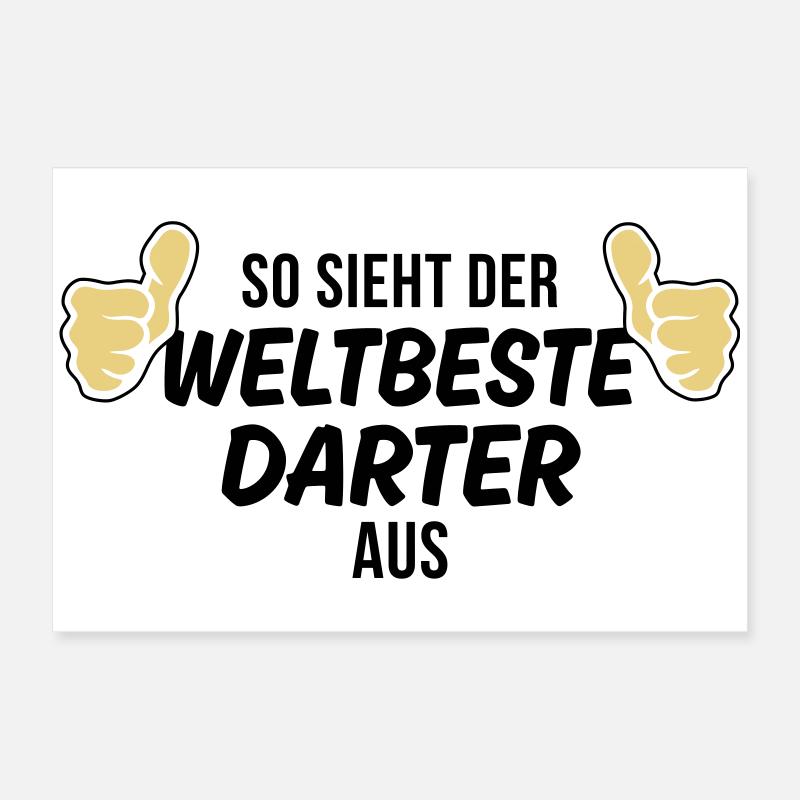 der weltbeste darter Poster 60x40 cm