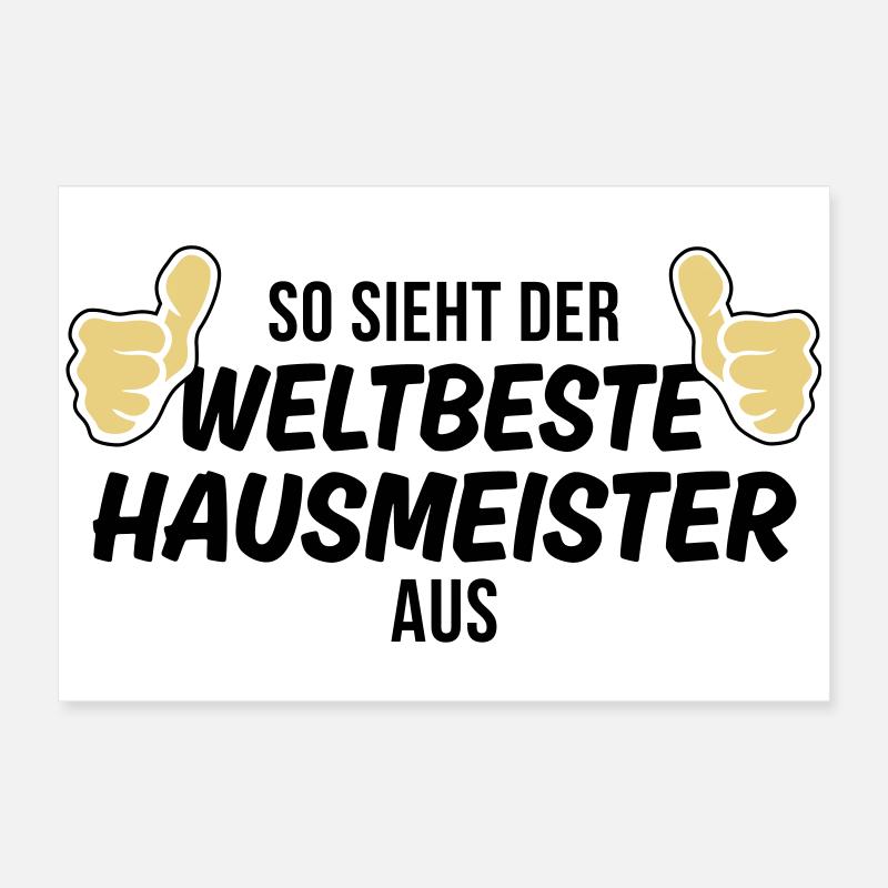 der weltbeste hausmeister Poster 60x40 cm