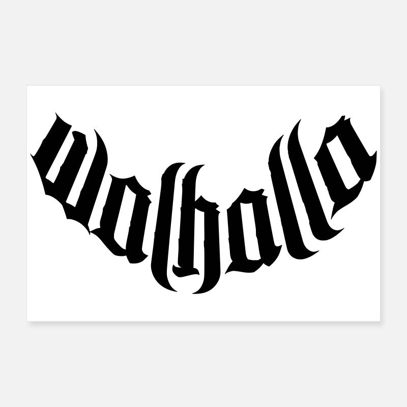 walhalla vikings viking autocollant viking Poster 60 x 40 cm