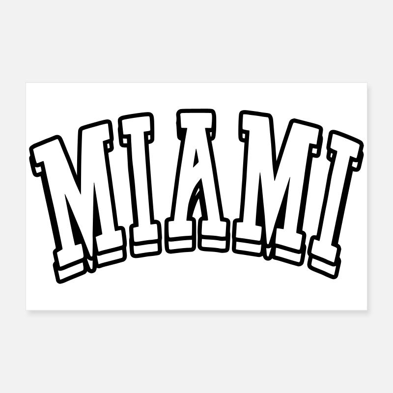 Maillot Miami Poster 60 x 40 cm