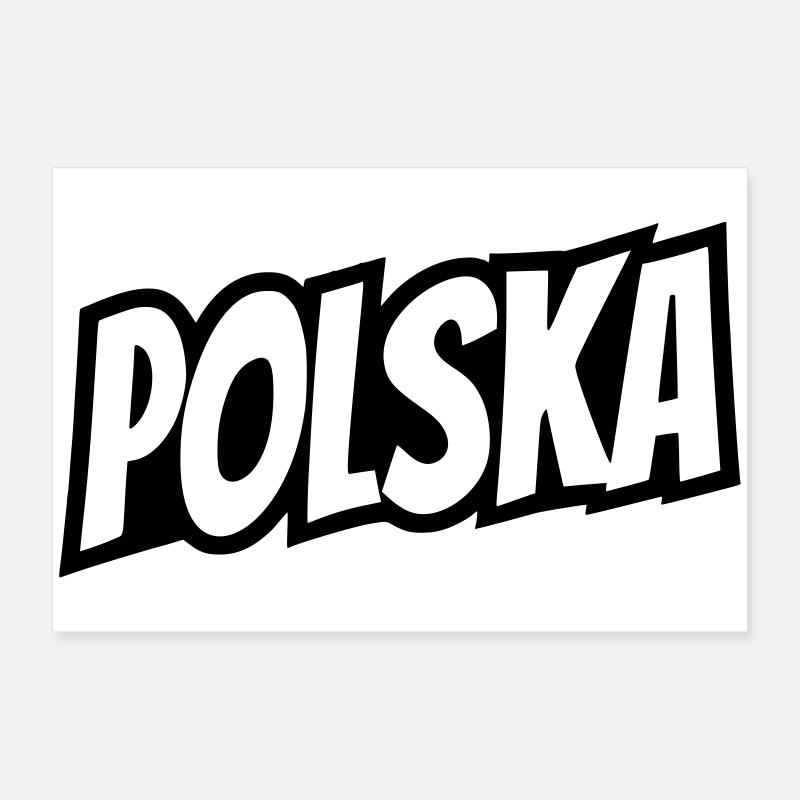 Polska - Poland Lettering Poster 24" x 16" (60x40 cm)